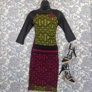 Muzzarghee Slinky Geometric Print Jersey Dress, S